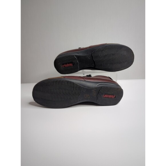 Rieker Berthe Sz 8 Patchwork Leather Booties Brown Tan Flat Leather Comfort Boho - Picture 8 of 11